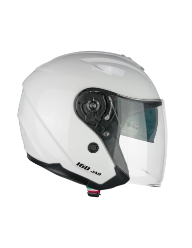 Casque de course moto Jet CGM 160A JAD MONO blanc