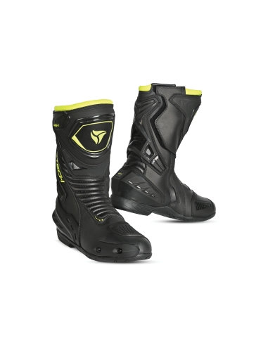 R-TECH - Botas Piel Tornado 2.0 WP Negro/Amarillo Fluor