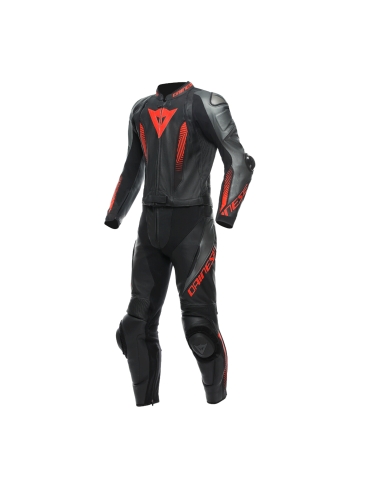 DAINESE - AGUNA ECA 5 2PC LEATHER SUIT BACK  ANTHRACITE  FUO-RED