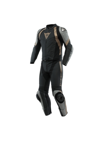 DAINESE - TUTA 2PC IN PELLE AVRO 4 BACK-ATT ANTRACITE-GRIGIO TIBETANO-PATINATO