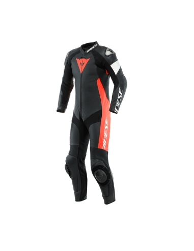 DAINESE - TOA 1 PC LEATHER SUIT PERF BACK  FUO-RED  WHITE