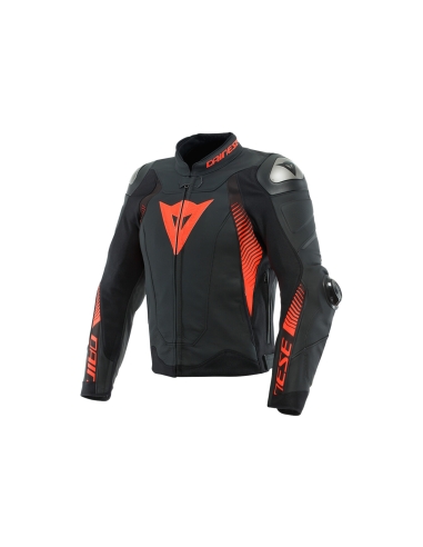 DAINESE - UPER PEED 4 EATHER JACKET BACK-ATT  FUO-RED