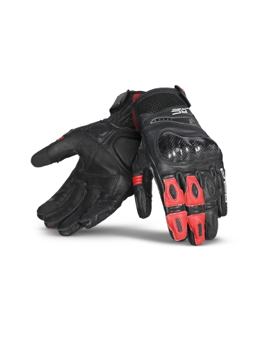 Bela Rocket Short Gants de Moto Noir/Rouge