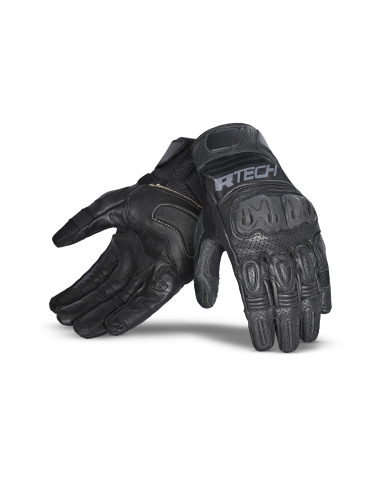 R-TECH - Guante Piel Rocco Racing Negro