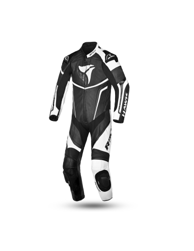 R-Tech Hawk 1Pc Racing Suit Black / White