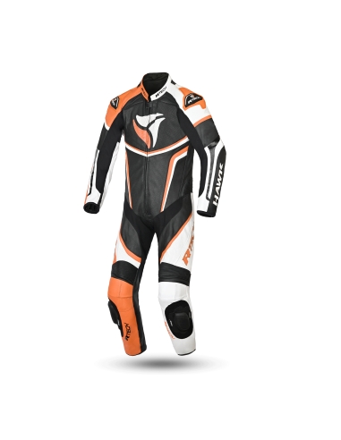 R-Tech Hawk Combinaison Moto Noir/Blanc/Orange