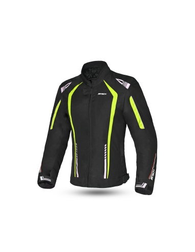 R-TECH - Chaqueta Textil Marshal Lady Negro/Amarillo Fluor