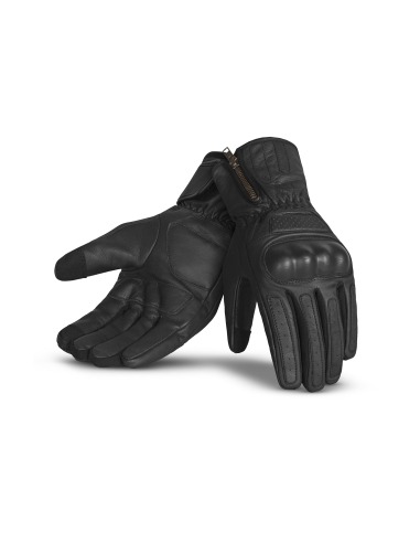 R-TECH - Guantes Piel Dynamic Negro