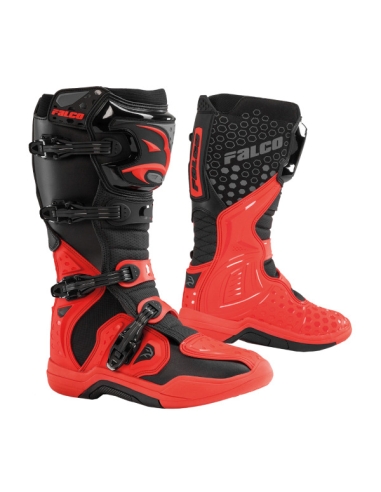 Falco Level 2 Black Off Road Motocross Dirtbike Boot Black Red