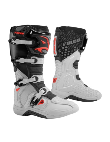 Falco Level 2 Off-Road Motorbike MX Enduro Boot Grey/Red