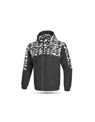 BELA - CAMO RUSH HOODIE SCHWARZ/OLIVGRÜN