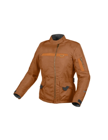 Macna Evora impermeable Chaqueta textil de mujer Rust brown