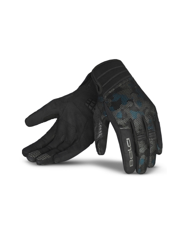 BELA-Guantes Textil Cirus Camo Summer Negro/Azul/Camo