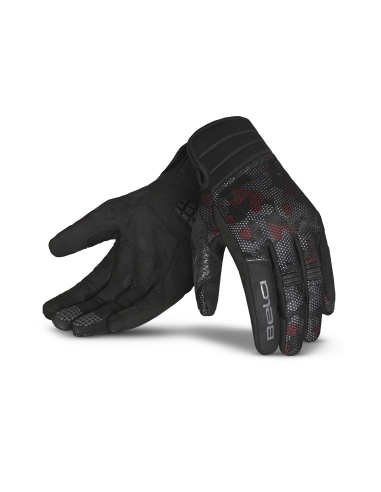 Guantes Textil Cirus Camo Summer Negro/Rojo/Camo