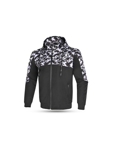 BELA - SWEAT À CAPUCHE CAMO RUSH NOIR/GRIS FONCÉ