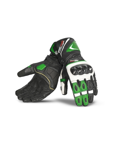 Bela Rocket Long Gants de Moto Blanc/Vert/Noir