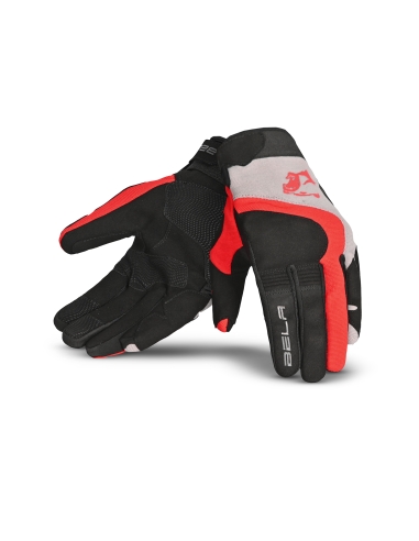 Bela Adventure Gants de moto Noir/Rouge