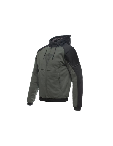 DAINESE - DAEON-   AFETY HOODIE FU ZIP GREEN  BACK