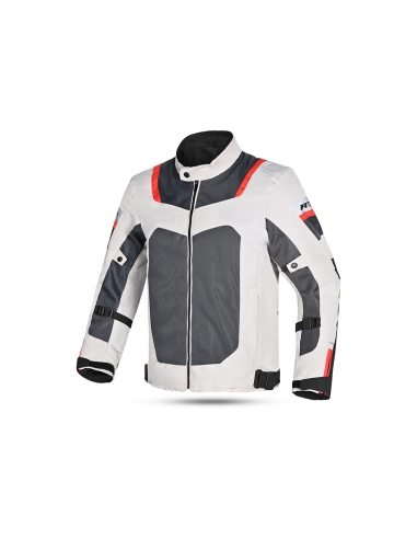 R-TECH - Chaqueta Textil Spiral Mesh Hielo/Negro/ Rojo