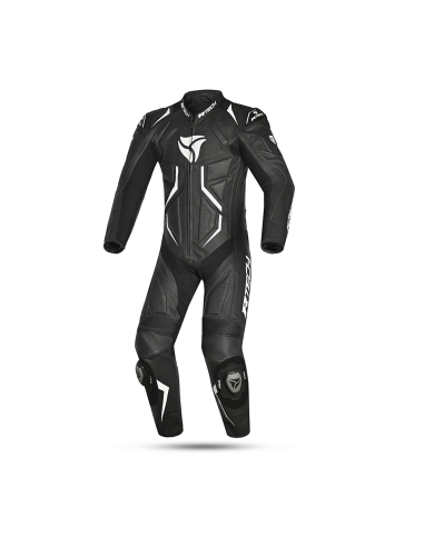 R-Tech Defender GP Combinaison Cuir Moto Noir/Blanc