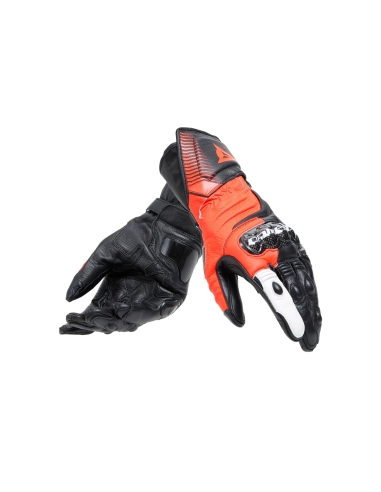 DAINESE - CARBON 4 LONG GLOVE BLACK  FLUO-RED  WHITE