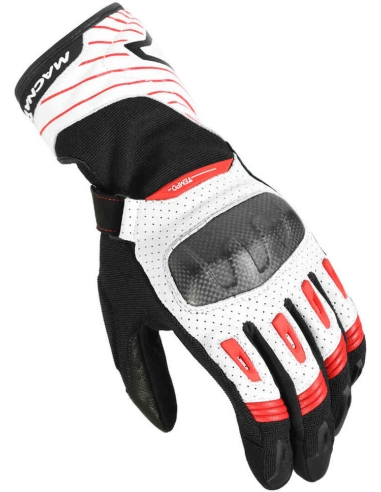 Macna Tempo Guantes perforados Black/white/red