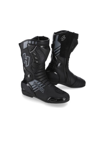 Shua Super Tech Bota para motocicleta - Preto/Cinza