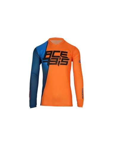 ACERBIS - CAMISETA MX J-TRACK SEVEN ARANCIO/BLU