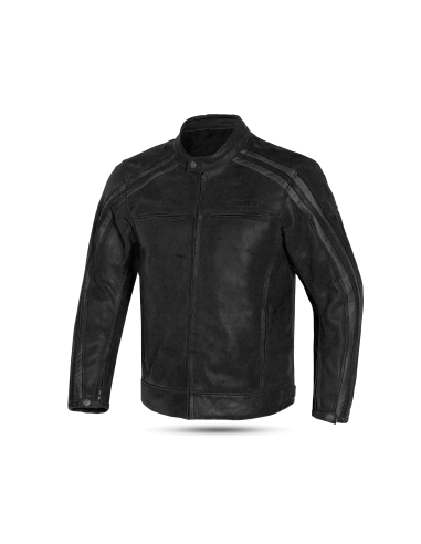 BELA - Chaqueta Piel Night Hawk Vintage Negro/Gris