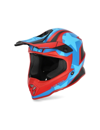 ACERBIS -IMPACT STEEL JUNIOR HELMET RED BLUE