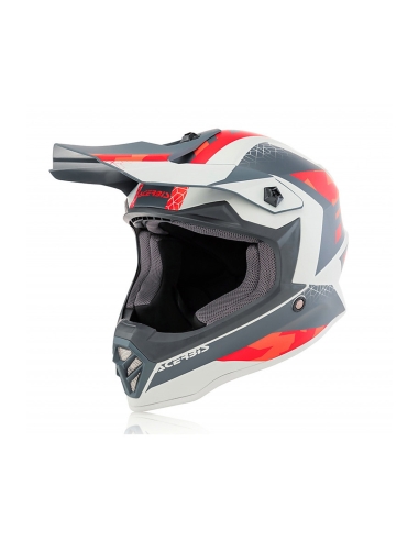 ACERBIS - CASCO IMPACT STEEL JUNIOR ROSSO/GRIGIO