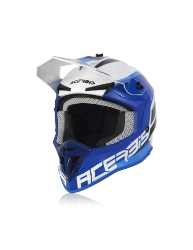 CAPACETE ACERBIS -IMPACT STEEL JUNIOR LARANJA/AZUL