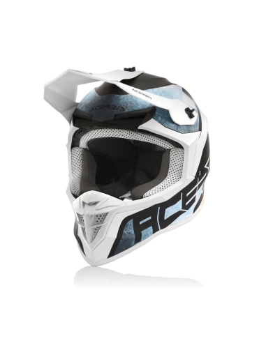 ACERBIS - CASCO LINEAR BIANCO/AZZURRO