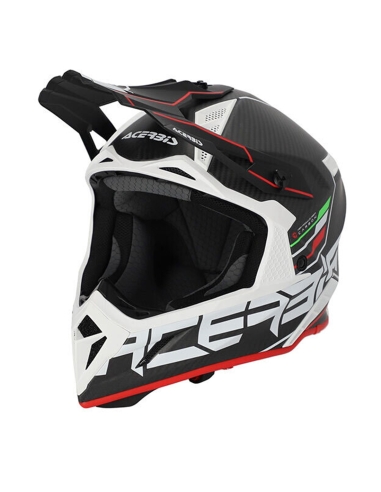 ACERBIS - CASCO ACCIAIO CARBONIO 2206 NERO/ROSSO