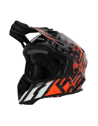 ACERBIS - CASCO  STEEL CARBON 2206 NERO/ARANCIO FLUO