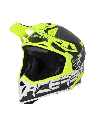 ACERBIS - CASCO  STEEL CARBON 2206 NERO/GIALLO FLUO