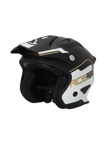 ACERBIS - CASCO JET ARIA 2206 BIANCO/NERO/ORO