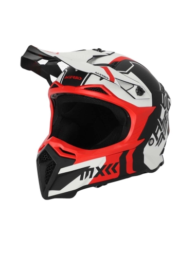 ACERBIS - CAPACETE PERFIL 5 BRANCO/VERMELHO