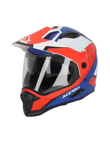 ACERBIS - CAPACETE REACTIVO 2206 BRANCO/AZUL/VERMELHO