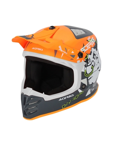 ACERBIS - CAPACETE PERFIL JUNIOR LARANJA/CINZA