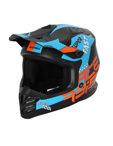 ACERBIS - CAPACETE PERFIL JUNIOR PRETO/LARANJA