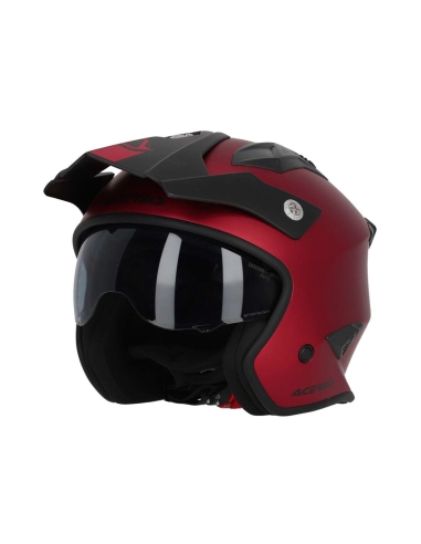 ACERBIS - CAPACETE JET ARIA VERMELHO METALIZADO