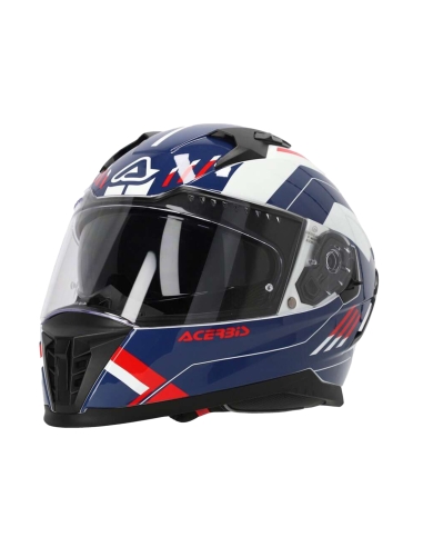 CAPACETE GRÁFICO ACERBIS -X-WAY BRANCO/AZUL/VERMELHO