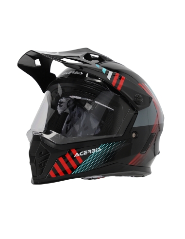 ACERBIS - CASCO RIDER JUNIOR NERO/ROSSO