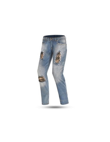 BELA - Pantalón Jeans Stone Azul Cammo