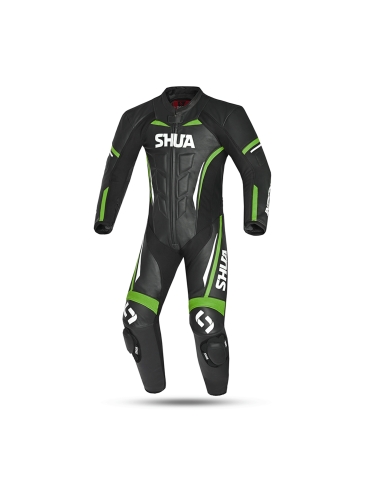 Shua Infinity 1PC Leather Racing Suit Black/Green