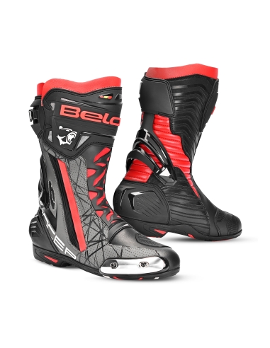 BELA Botas Air Rider GP-1 Racing Boot Negro/Gris/Rojo