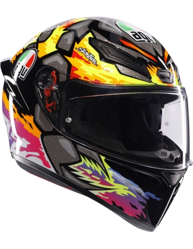 AGV CASCO K1 S BEZZECCHI 2023 AMARI/NEG/MORADO