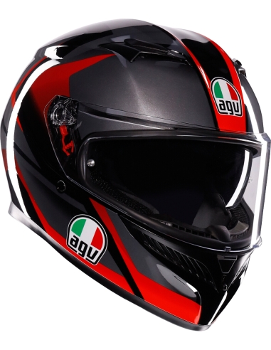 AGV CASCO K3 STRIGA NEGRO/GRIS/ROJO