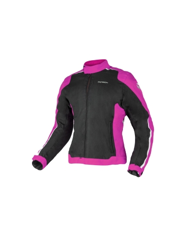 R-TECH - Chaqueta Textil Motril Lady Negro/Rosa